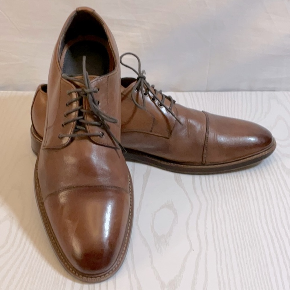 Blake McKay size 11.5 mens dress shoes. Visible wear, but still wearable shape.